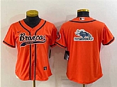 Youth Denver Broncos Orange Team Big Logo With Patch Cool Base Stitched Baseball Jersey,baseball caps,new era cap wholesale,wholesale hats